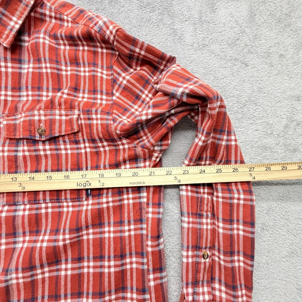 Nike 6.0 Shirt Mens L Red Plaid Long Sleeve Button Up Flannel Cotton Collared